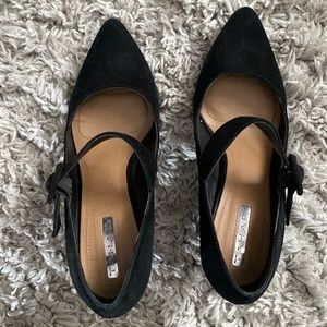 Beautiful suede black Mary Jane heels